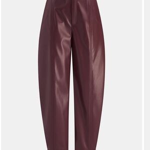Commense Maroon Leather Trousers